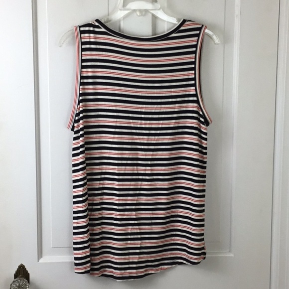 Christian Siriano Striped Twist Hem Tank Top EUC - Picture 5 of 8